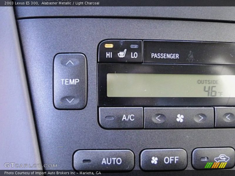 Alabaster Metallic / Light Charcoal 2003 Lexus ES 300