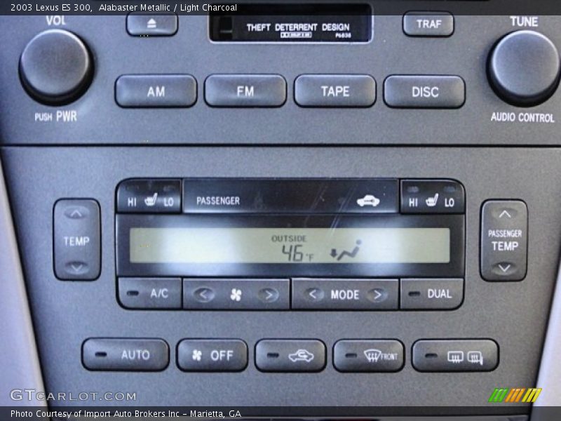 Alabaster Metallic / Light Charcoal 2003 Lexus ES 300