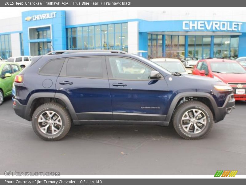 True Blue Pearl / Trailhawk Black 2015 Jeep Cherokee Trailhawk 4x4