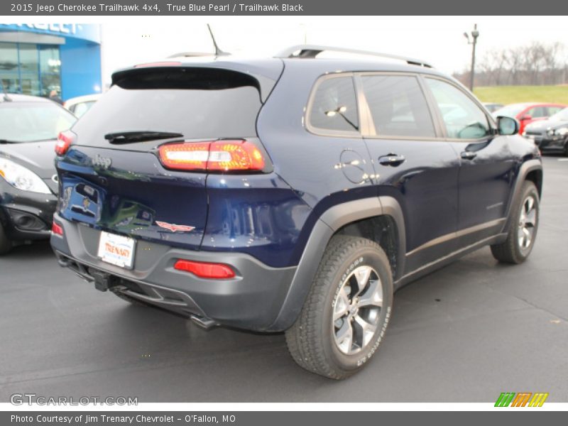 True Blue Pearl / Trailhawk Black 2015 Jeep Cherokee Trailhawk 4x4