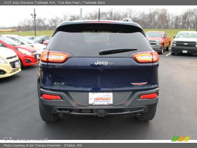 True Blue Pearl / Trailhawk Black 2015 Jeep Cherokee Trailhawk 4x4