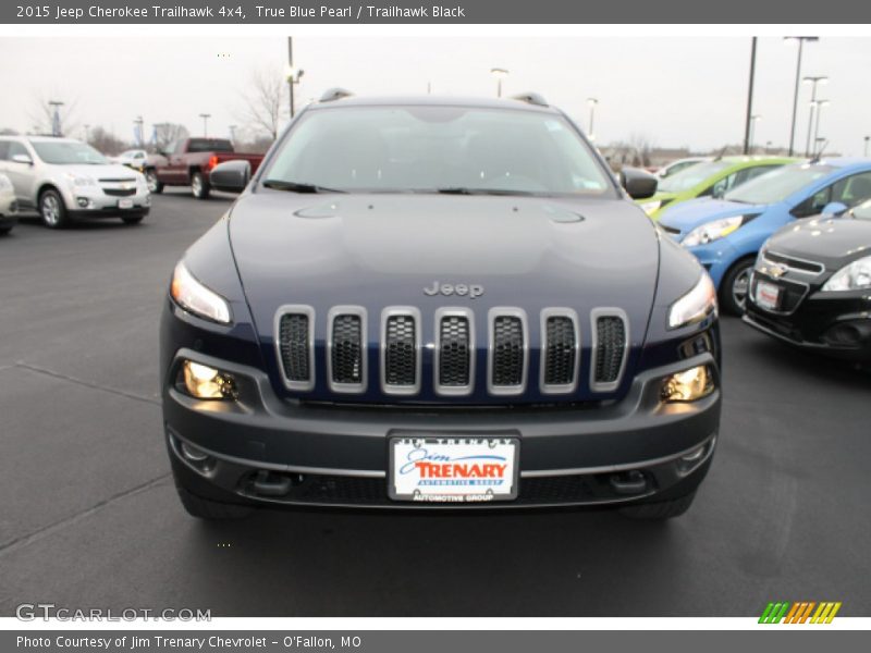 True Blue Pearl / Trailhawk Black 2015 Jeep Cherokee Trailhawk 4x4