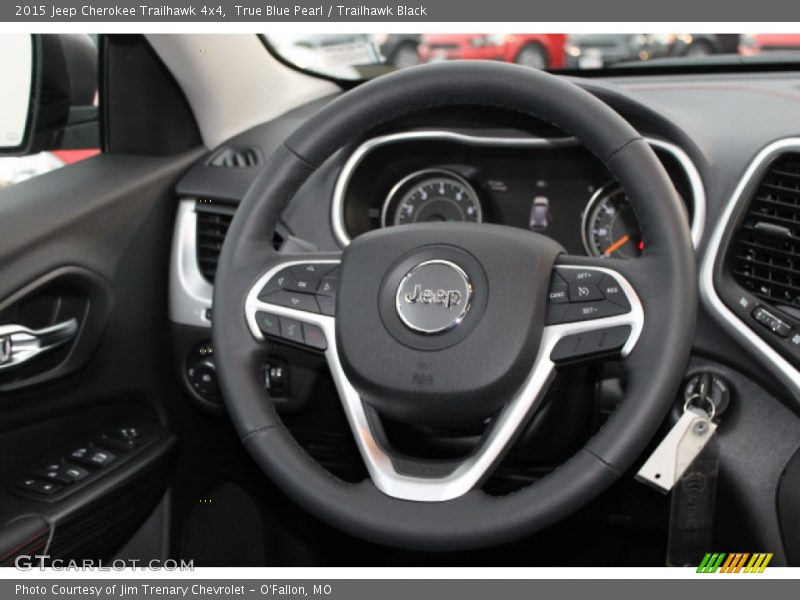 True Blue Pearl / Trailhawk Black 2015 Jeep Cherokee Trailhawk 4x4
