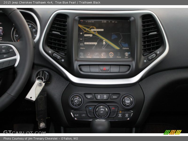 True Blue Pearl / Trailhawk Black 2015 Jeep Cherokee Trailhawk 4x4
