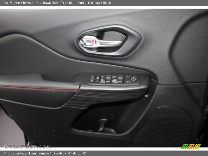 True Blue Pearl / Trailhawk Black 2015 Jeep Cherokee Trailhawk 4x4