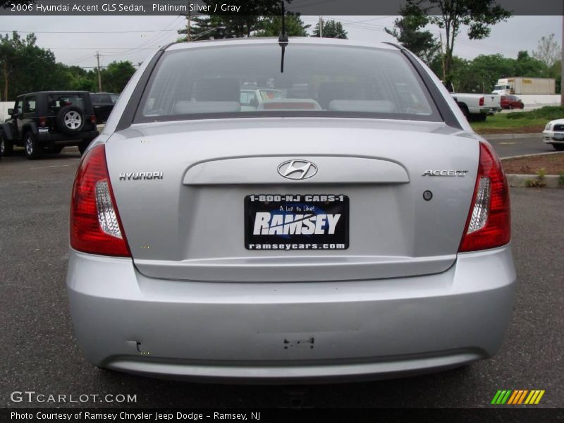 Platinum Silver / Gray 2006 Hyundai Accent GLS Sedan