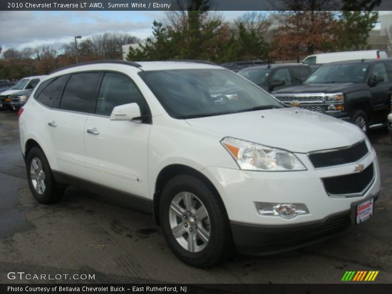 Summit White / Ebony 2010 Chevrolet Traverse LT AWD