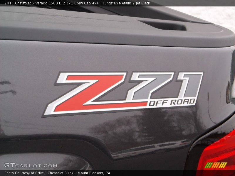 Tungsten Metallic / Jet Black 2015 Chevrolet Silverado 1500 LTZ Z71 Crew Cab 4x4