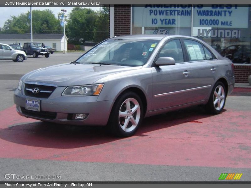 Steel Gray / Gray 2008 Hyundai Sonata Limited V6