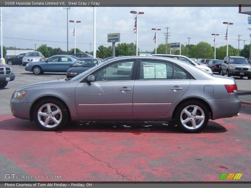 Steel Gray / Gray 2008 Hyundai Sonata Limited V6