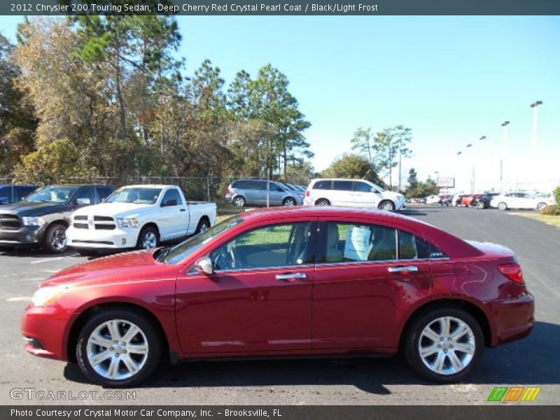 Deep Cherry Red Crystal Pearl Coat / Black/Light Frost 2012 Chrysler 200 Touring Sedan