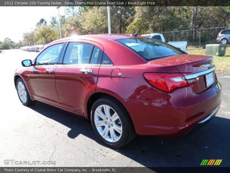 Deep Cherry Red Crystal Pearl Coat / Black/Light Frost 2012 Chrysler 200 Touring Sedan