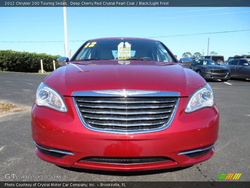 Deep Cherry Red Crystal Pearl Coat / Black/Light Frost 2012 Chrysler 200 Touring Sedan