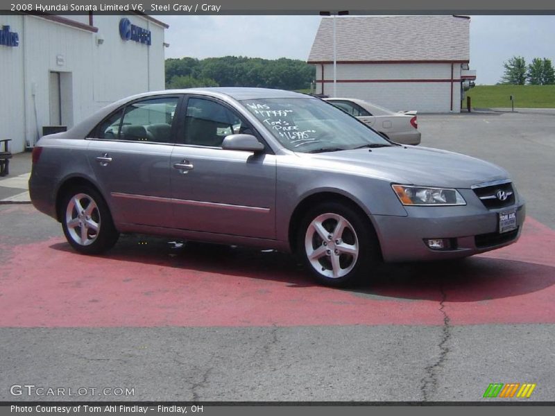 Steel Gray / Gray 2008 Hyundai Sonata Limited V6