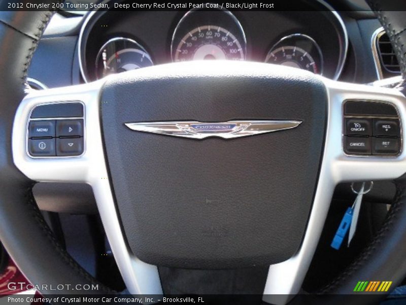 Deep Cherry Red Crystal Pearl Coat / Black/Light Frost 2012 Chrysler 200 Touring Sedan