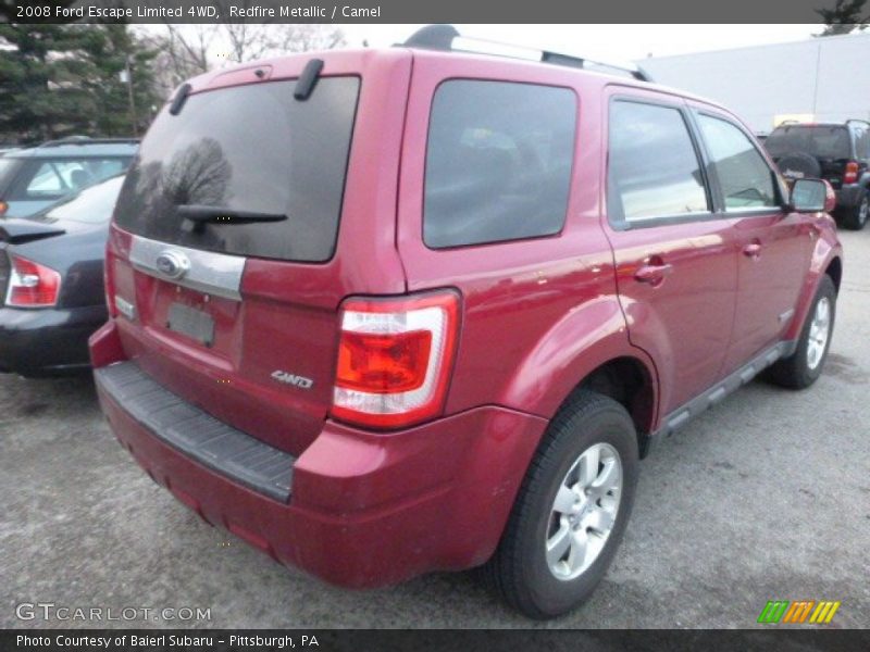 Redfire Metallic / Camel 2008 Ford Escape Limited 4WD