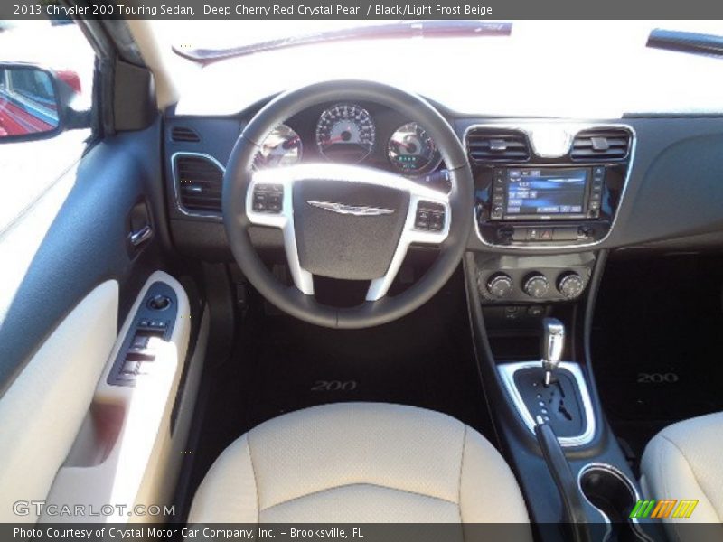 Deep Cherry Red Crystal Pearl / Black/Light Frost Beige 2013 Chrysler 200 Touring Sedan
