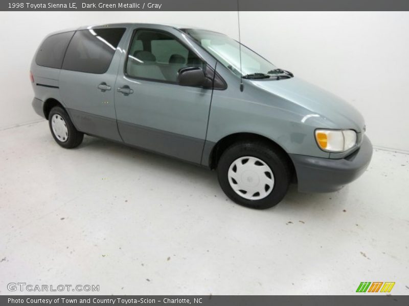 Dark Green Metallic / Gray 1998 Toyota Sienna LE