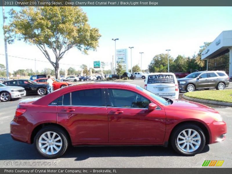Deep Cherry Red Crystal Pearl / Black/Light Frost Beige 2013 Chrysler 200 Touring Sedan