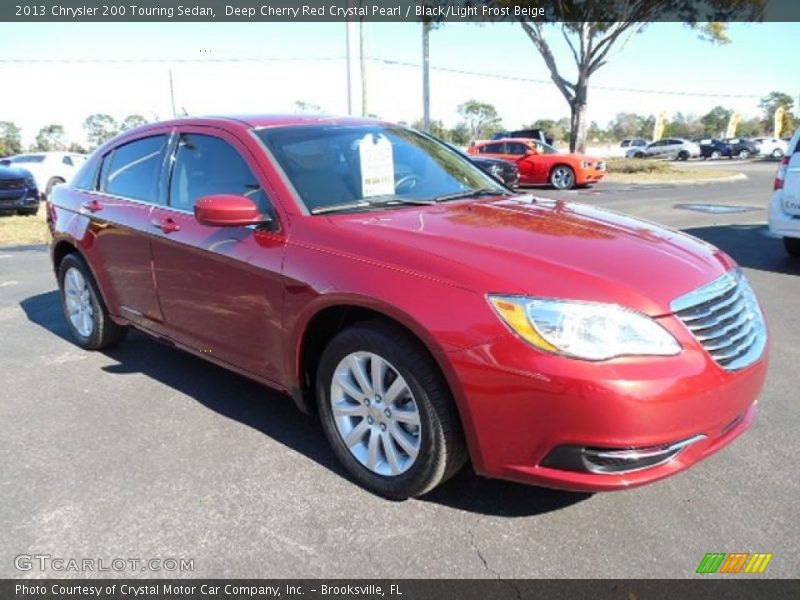 Deep Cherry Red Crystal Pearl / Black/Light Frost Beige 2013 Chrysler 200 Touring Sedan