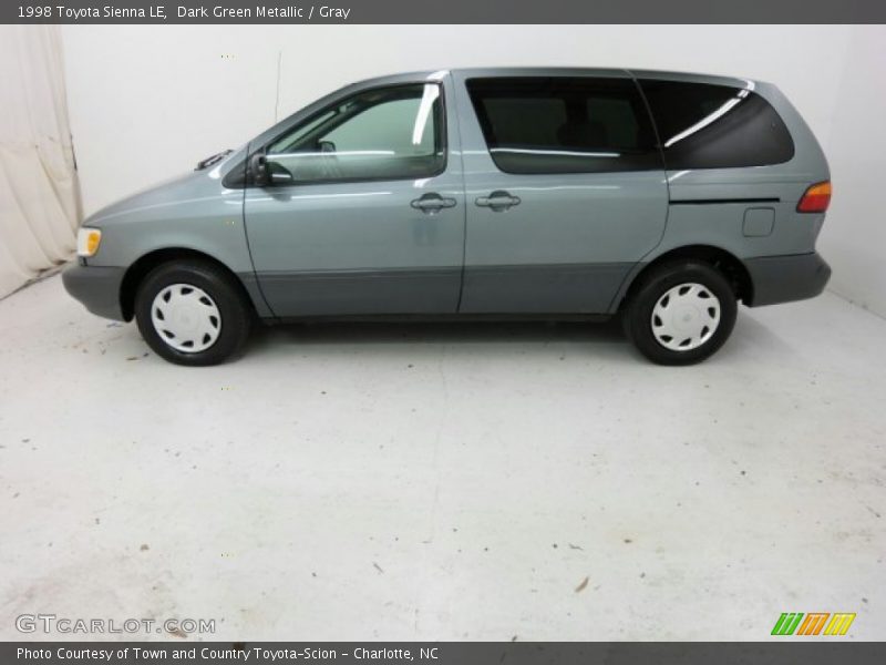 Dark Green Metallic / Gray 1998 Toyota Sienna LE