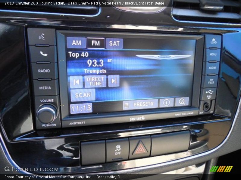 Deep Cherry Red Crystal Pearl / Black/Light Frost Beige 2013 Chrysler 200 Touring Sedan