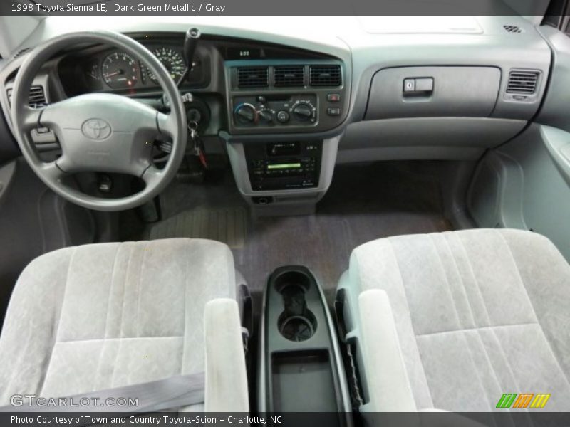 Dark Green Metallic / Gray 1998 Toyota Sienna LE
