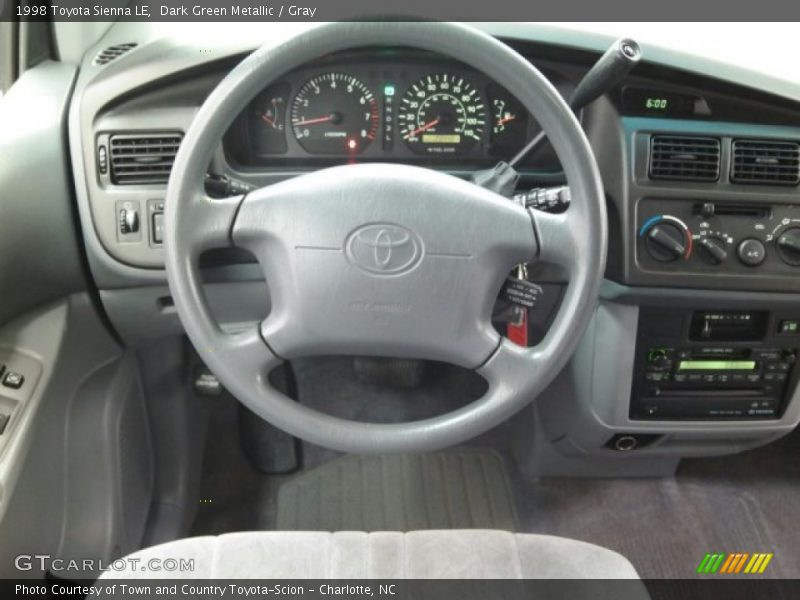 Dark Green Metallic / Gray 1998 Toyota Sienna LE