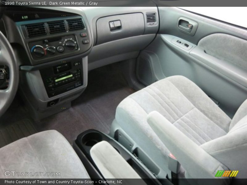 Dark Green Metallic / Gray 1998 Toyota Sienna LE