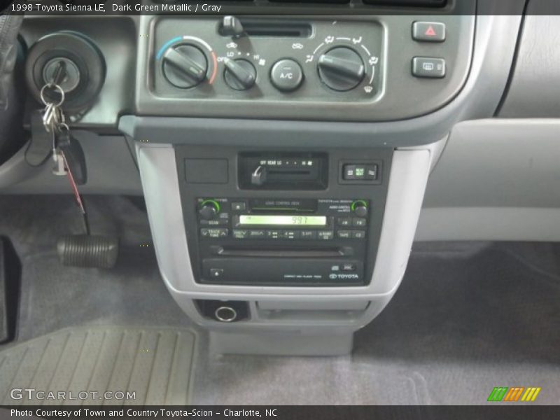 Dark Green Metallic / Gray 1998 Toyota Sienna LE