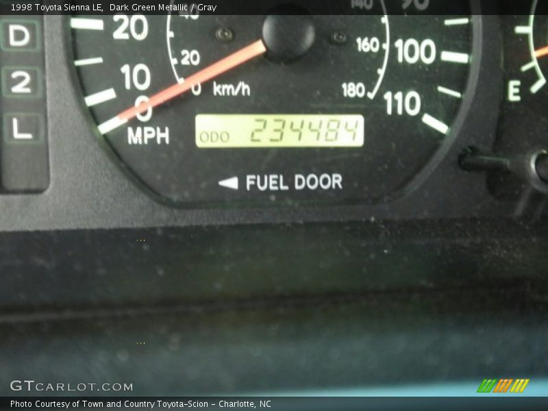 Dark Green Metallic / Gray 1998 Toyota Sienna LE
