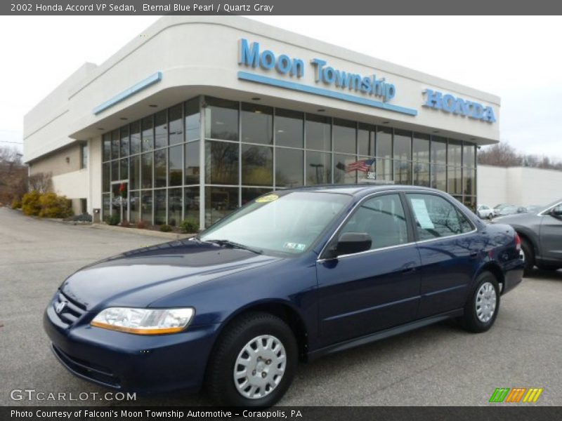 Eternal Blue Pearl / Quartz Gray 2002 Honda Accord VP Sedan