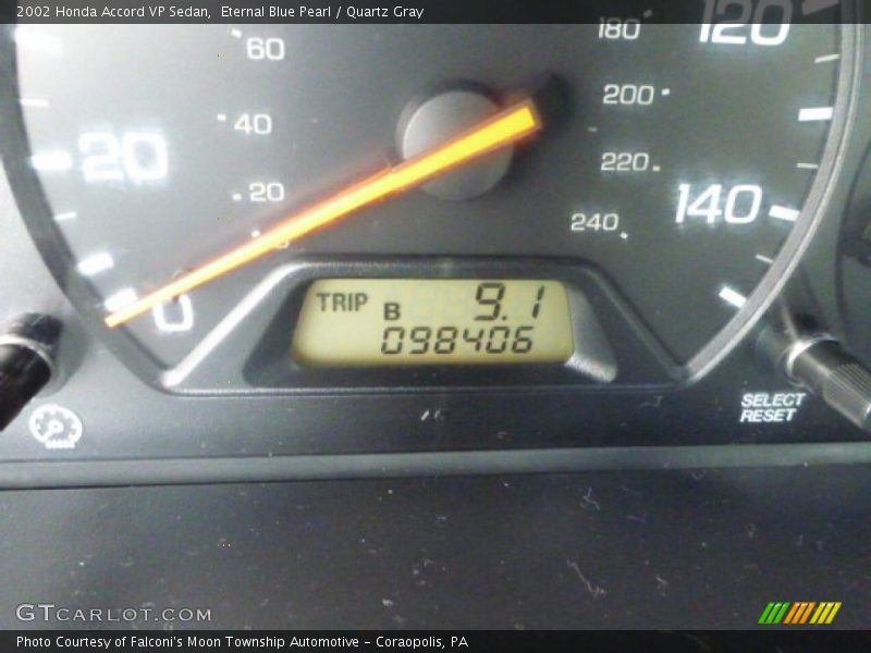 Eternal Blue Pearl / Quartz Gray 2002 Honda Accord VP Sedan