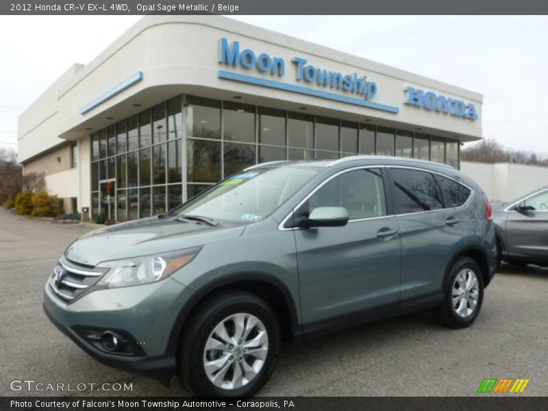 Opal Sage Metallic / Beige 2012 Honda CR-V EX-L 4WD