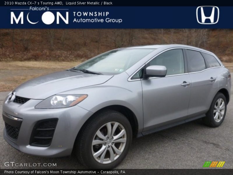 Liquid Silver Metallic / Black 2010 Mazda CX-7 s Touring AWD