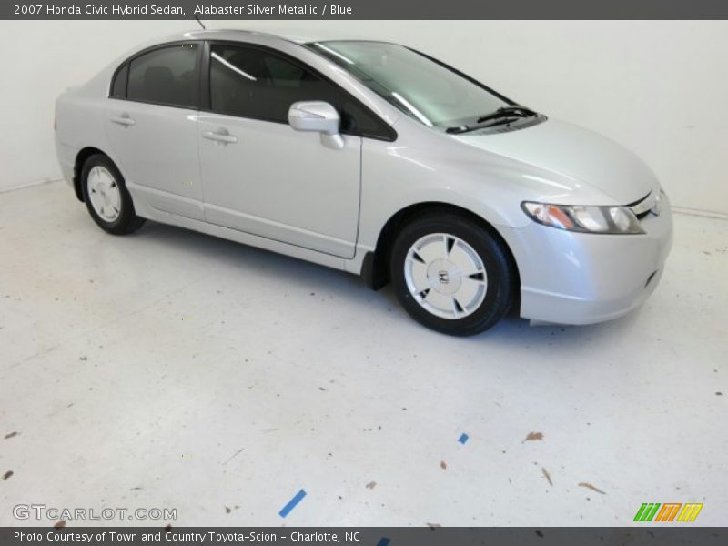 Alabaster Silver Metallic / Blue 2007 Honda Civic Hybrid Sedan