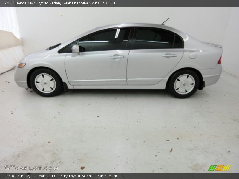 Alabaster Silver Metallic / Blue 2007 Honda Civic Hybrid Sedan