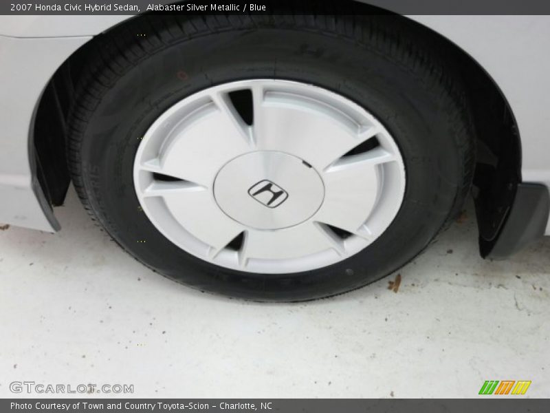 Alabaster Silver Metallic / Blue 2007 Honda Civic Hybrid Sedan