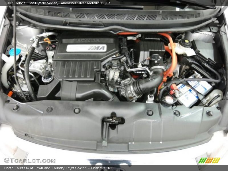Alabaster Silver Metallic / Blue 2007 Honda Civic Hybrid Sedan