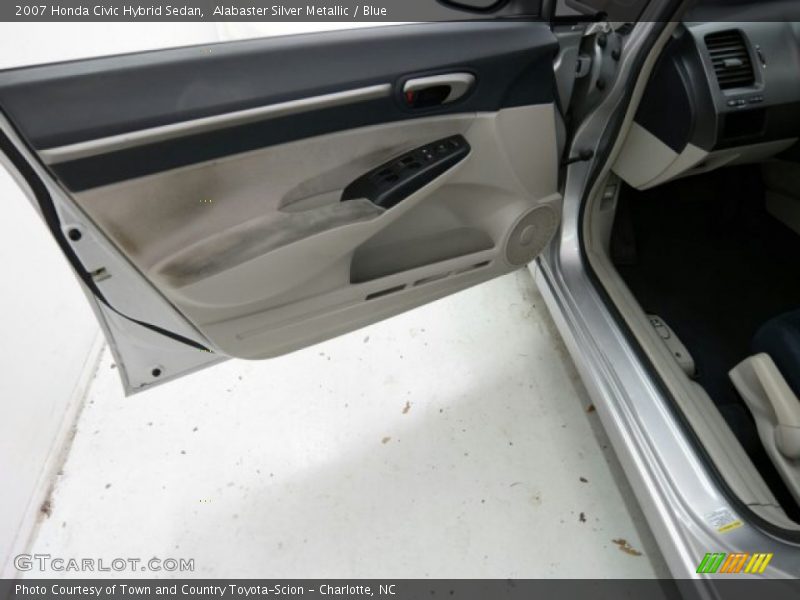 Alabaster Silver Metallic / Blue 2007 Honda Civic Hybrid Sedan
