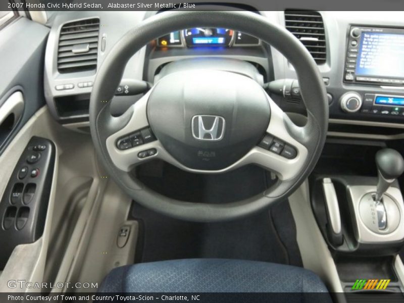 Alabaster Silver Metallic / Blue 2007 Honda Civic Hybrid Sedan