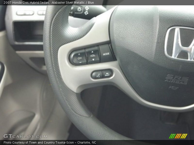 Alabaster Silver Metallic / Blue 2007 Honda Civic Hybrid Sedan
