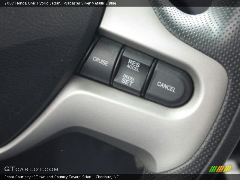 Alabaster Silver Metallic / Blue 2007 Honda Civic Hybrid Sedan