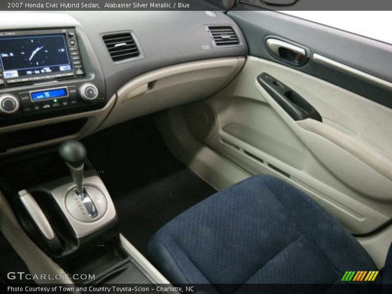 Alabaster Silver Metallic / Blue 2007 Honda Civic Hybrid Sedan