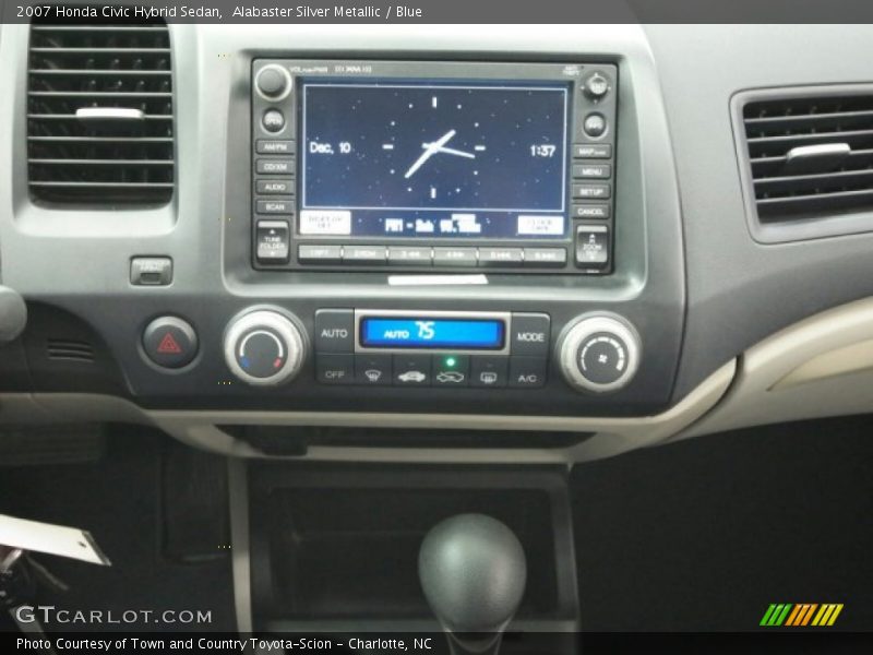 Alabaster Silver Metallic / Blue 2007 Honda Civic Hybrid Sedan