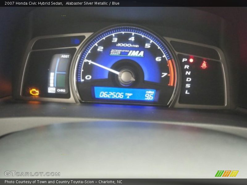 Alabaster Silver Metallic / Blue 2007 Honda Civic Hybrid Sedan