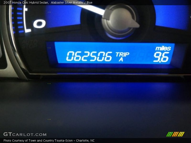 Alabaster Silver Metallic / Blue 2007 Honda Civic Hybrid Sedan