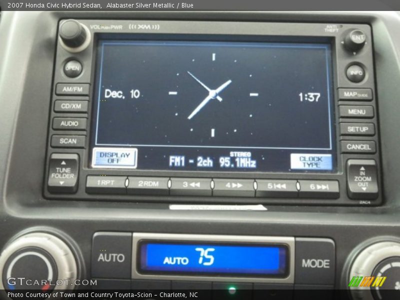 Alabaster Silver Metallic / Blue 2007 Honda Civic Hybrid Sedan