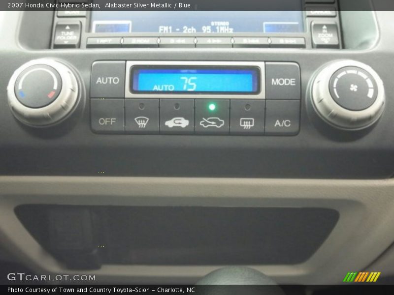 Alabaster Silver Metallic / Blue 2007 Honda Civic Hybrid Sedan