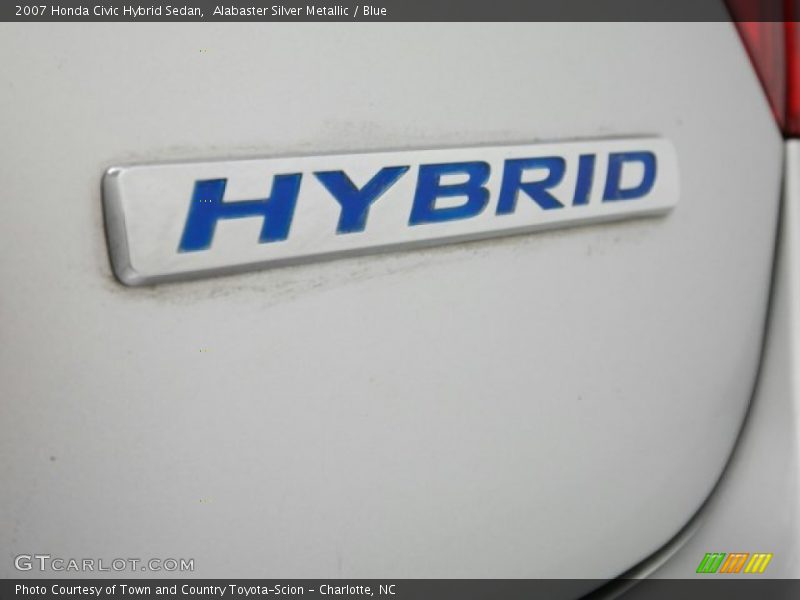 Alabaster Silver Metallic / Blue 2007 Honda Civic Hybrid Sedan